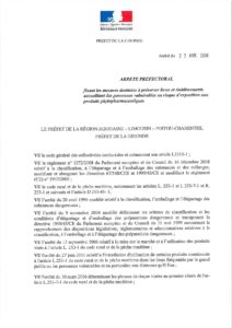 Arrêté préfectoral sur l&rsquo;utilisation des produits phytopharmaceutiques