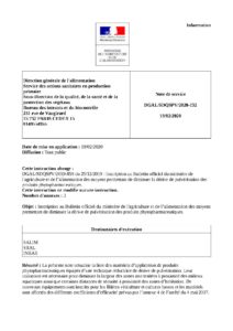 Liste du matériel de pulvérisation dérogatoire