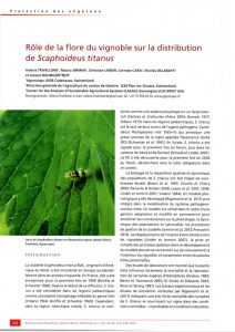 Etude sur la distribution de Scaphoideus titanus