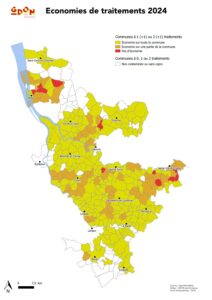 Bilan des économies de traitements par commune 2024